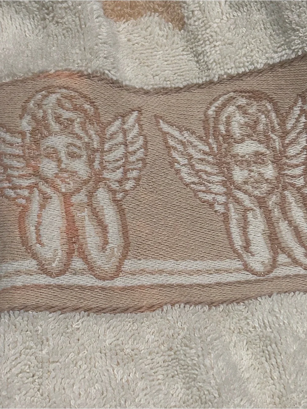 Vintage 90s Celestial Cherub Hand Towel Angels Whimsigoth Bathroom Decor